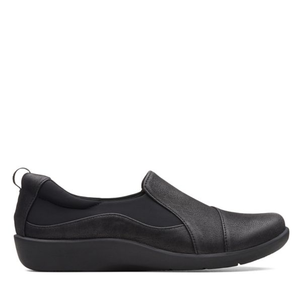 Clarks Womens Sillian Paz Flat Shoes Black | USA-7643190